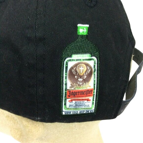 Jägermeister Black Adjustable Baseball Cap With Stag Logo & Bottle Embroidery - Picture 5 of 10